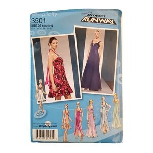 Simplicity 3501 Size D5 4-12  Dress Project Runway Sewing‎ Pattern